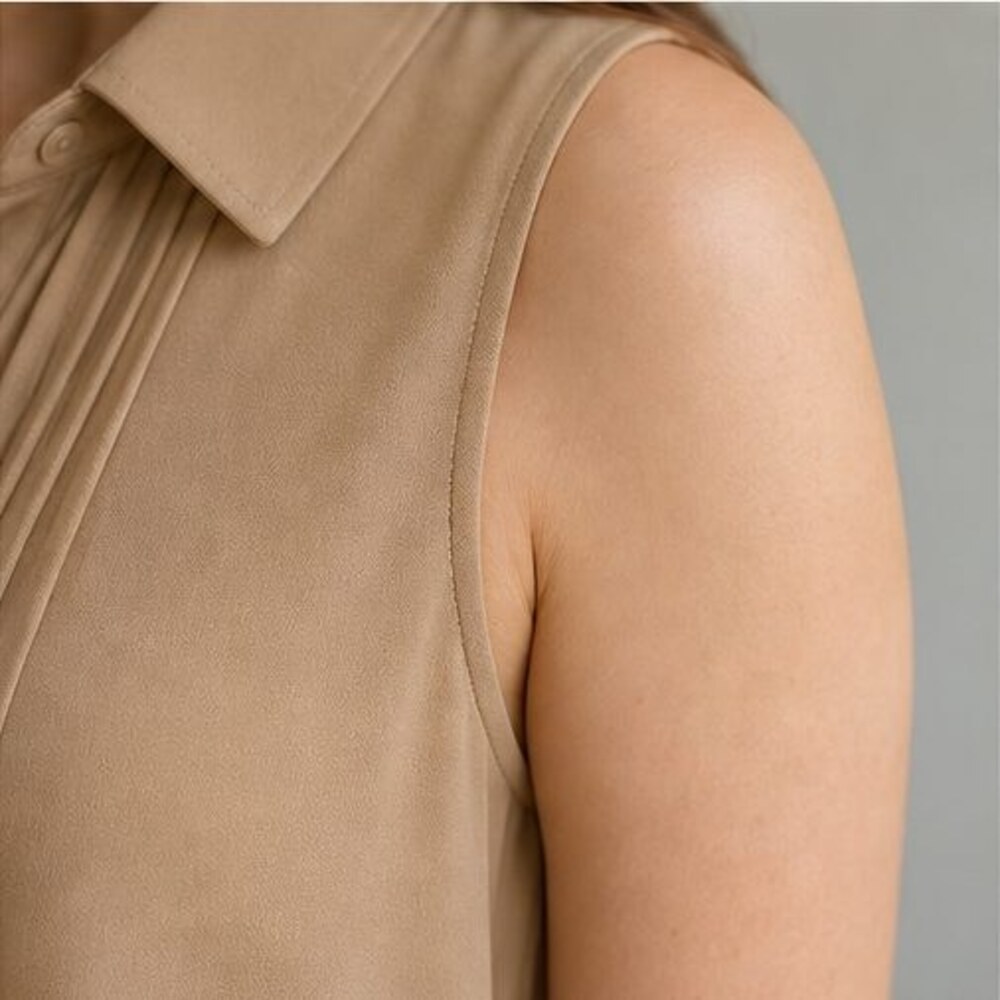Camel Ruffle Blouse - Picture 5 of 6